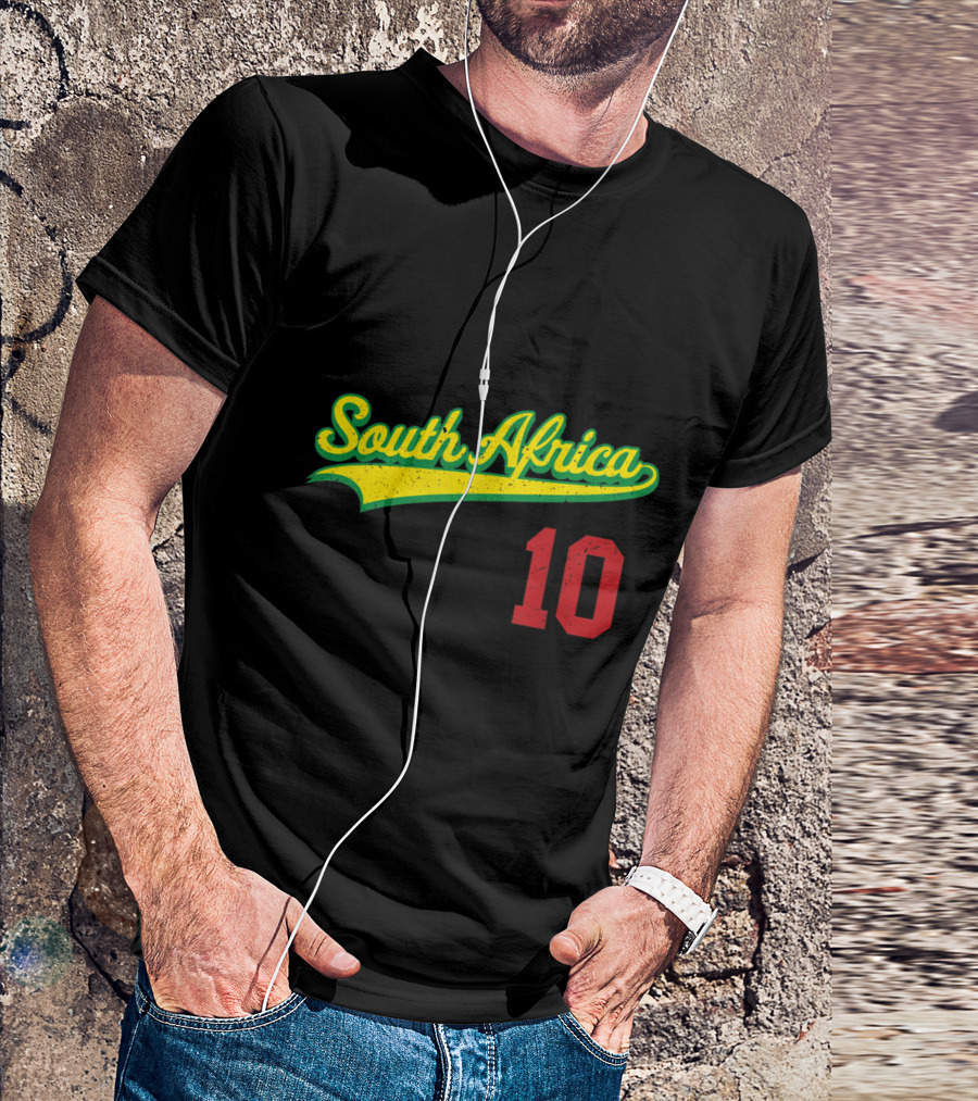 South Africa 10 Football Soccer Jersey Africa T-Shirt