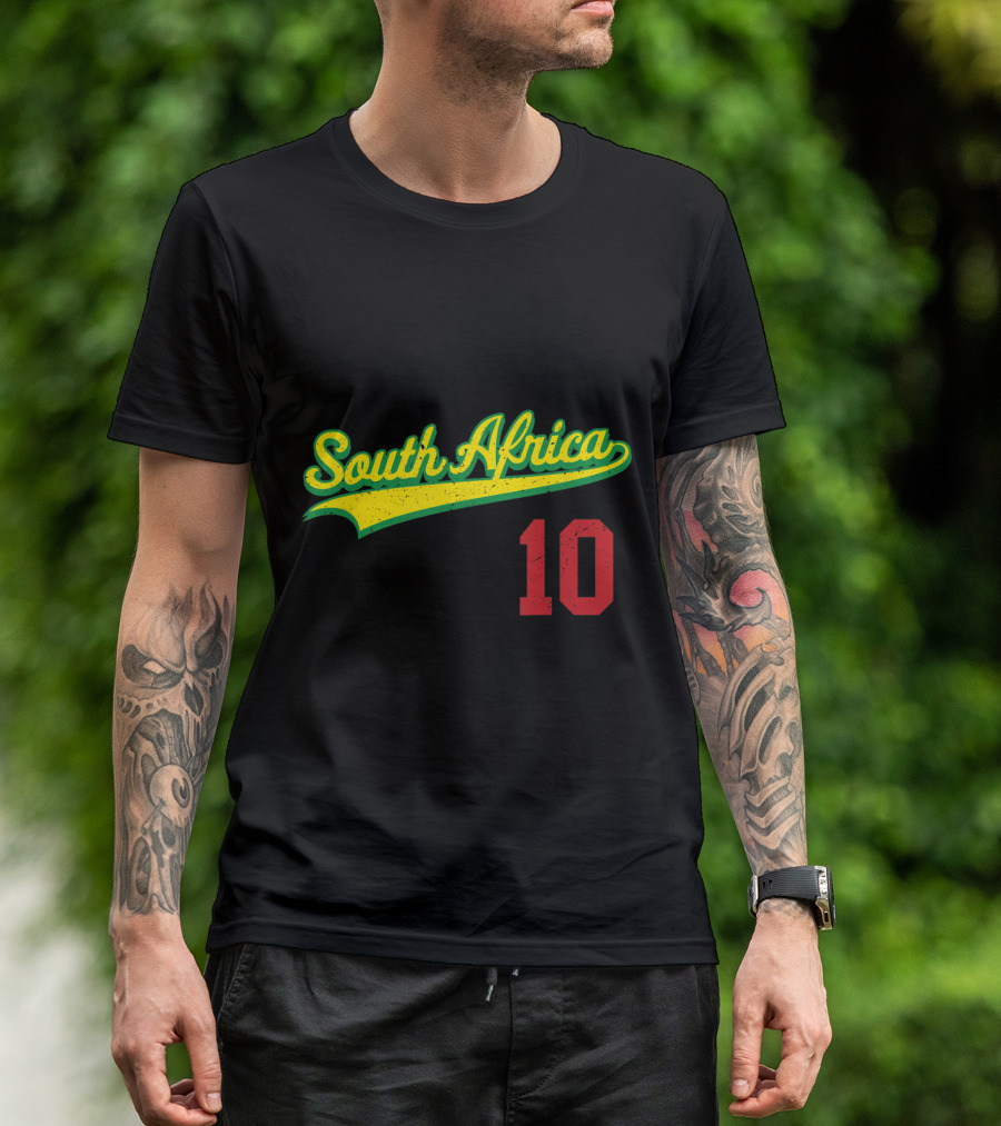 South Africa 10 Football Soccer Jersey Africa T-Shirt