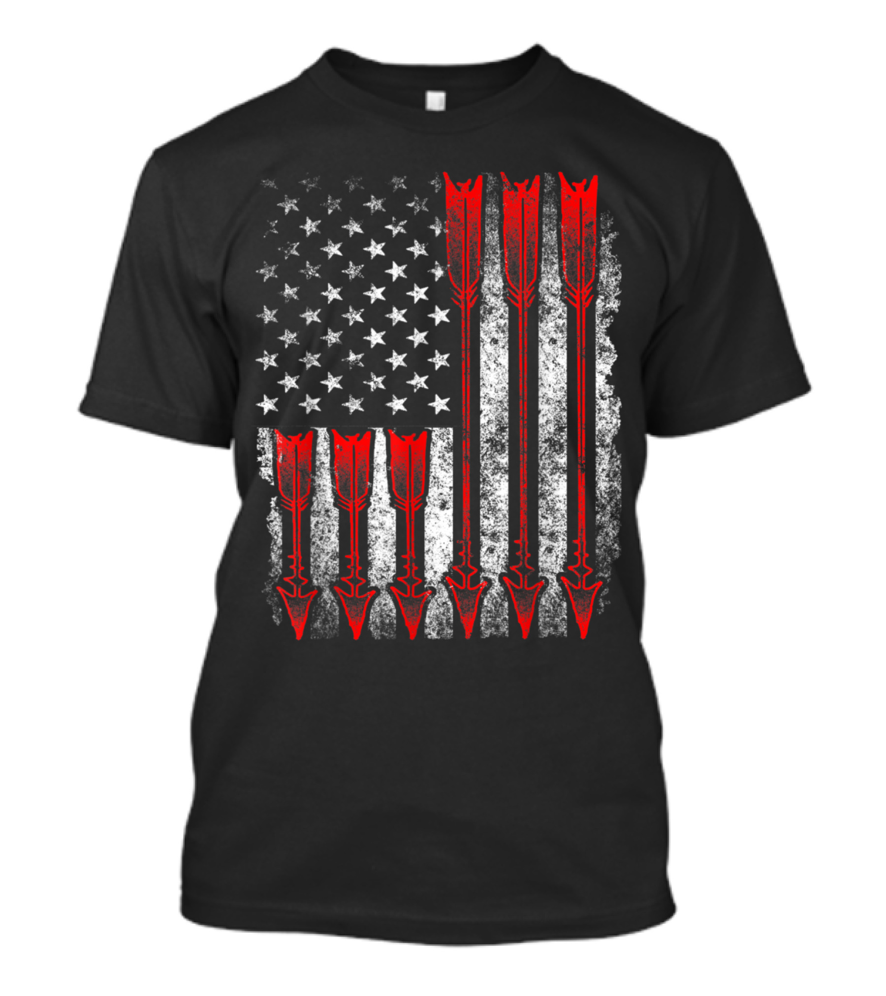 USA Flag And Arrows Patriotic Archery Bow Hunting T-Shirt