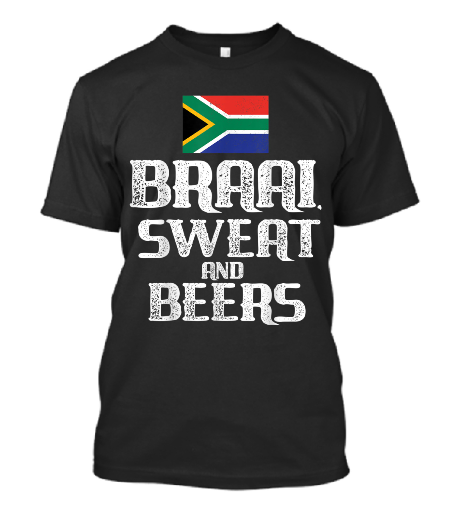 Braai Sweat And Beers South African Flag Rugby Humor T-Shirt