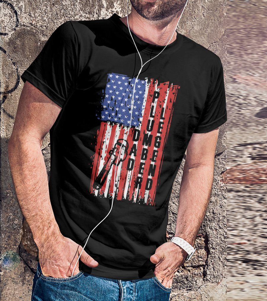 US Flag Plumber Dad Legend Patriotic Wrench T-Shirt