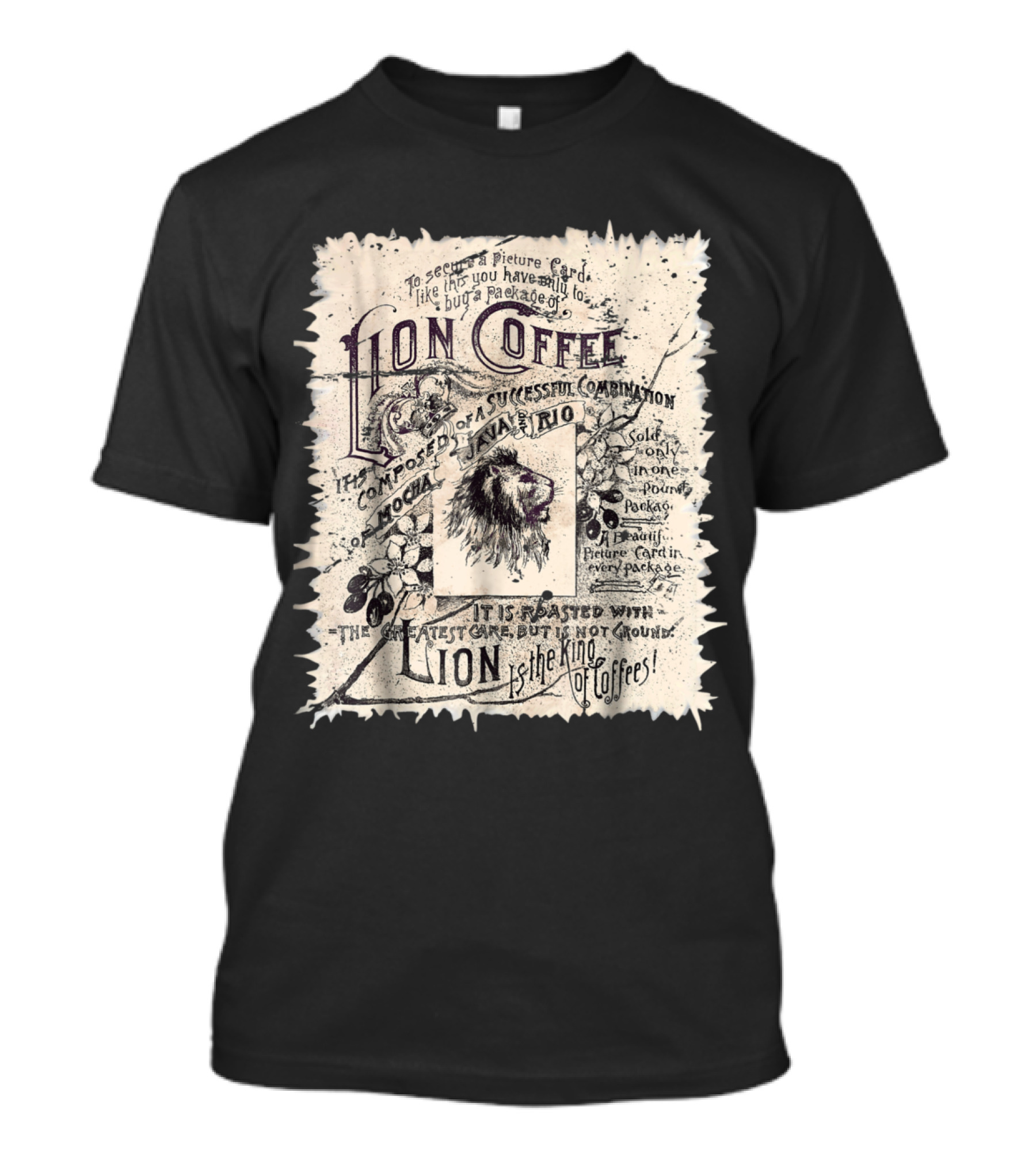 Lion Coffee King Of Coffees Vintage Success Blend Mocha Java Rio Roasting T-Shirt