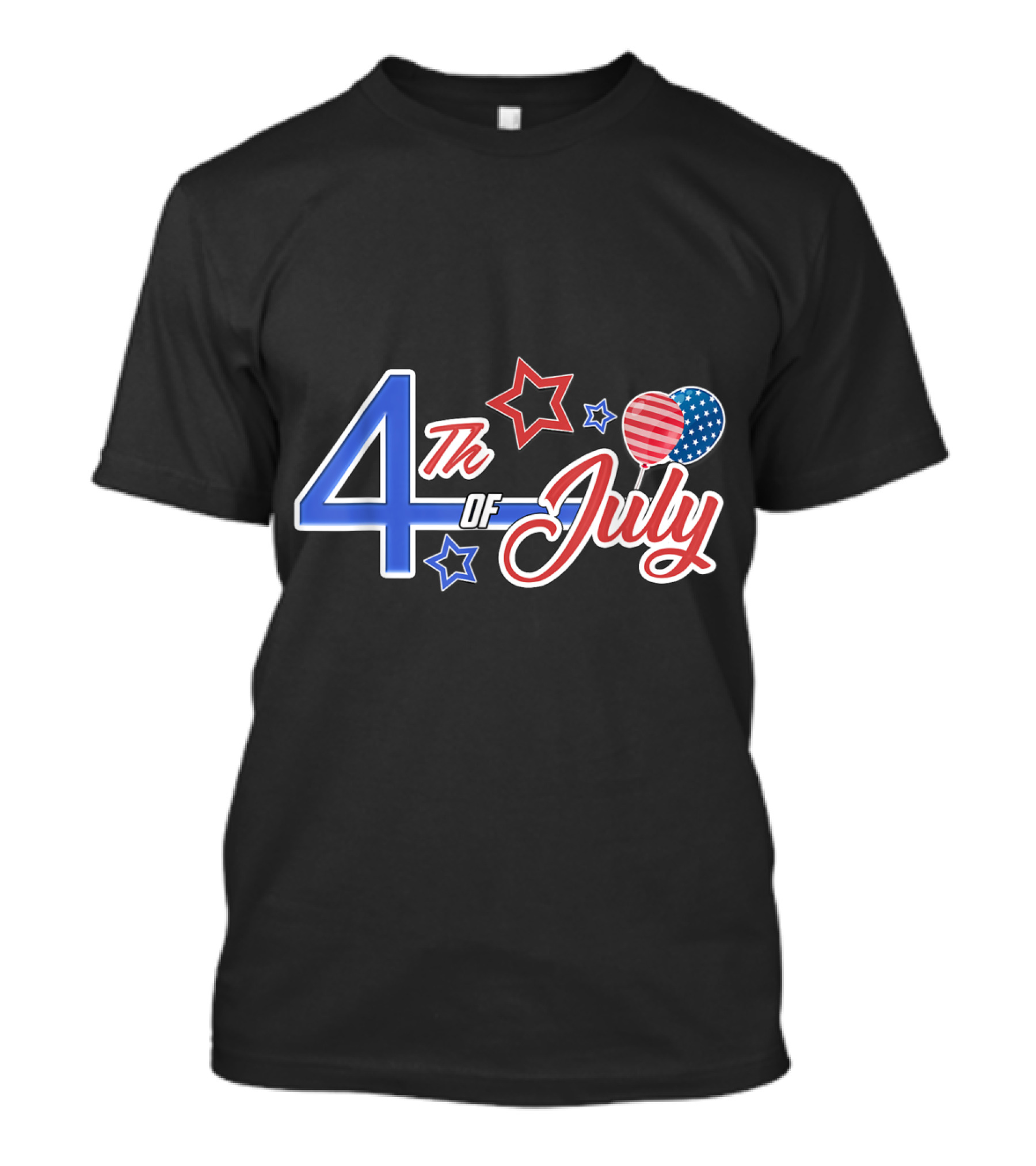 Stars And Heart Balloons 4th Of July US Independence Day T-Shirt
