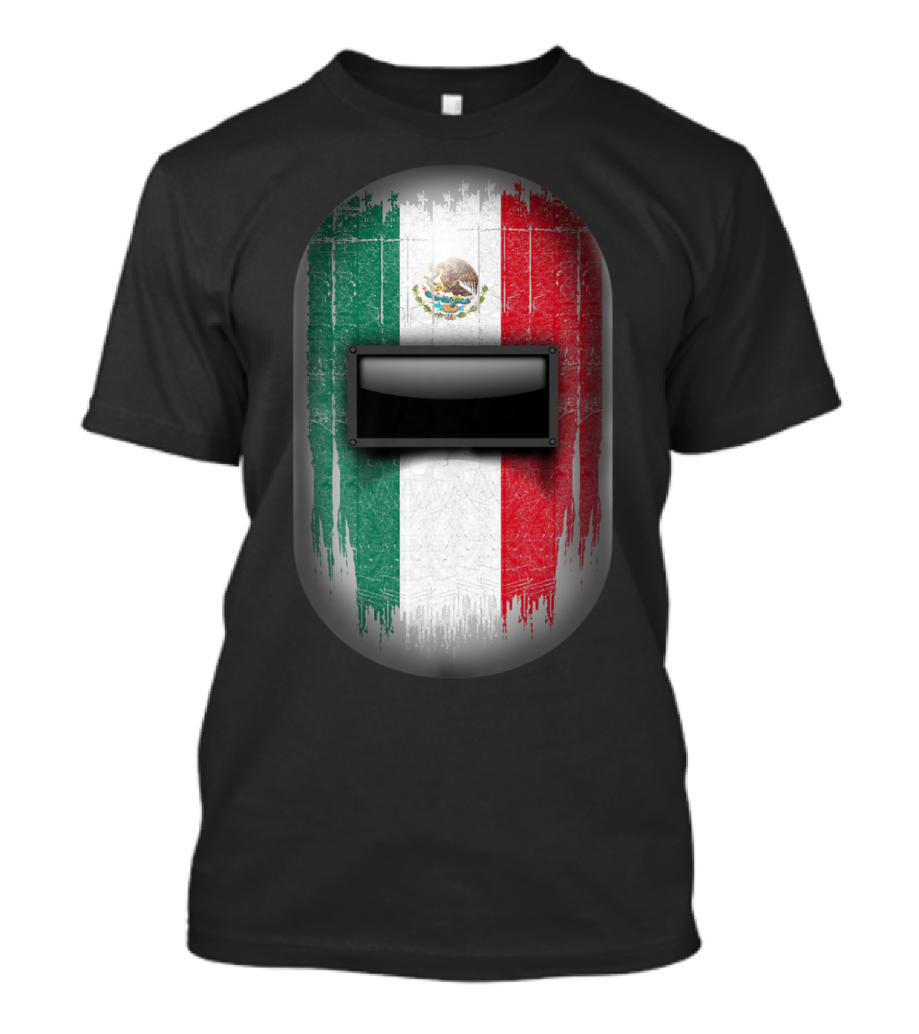 Mexican Flag Welding Helmet Mexican Welder Pipeliner Innovate T-Shirt
