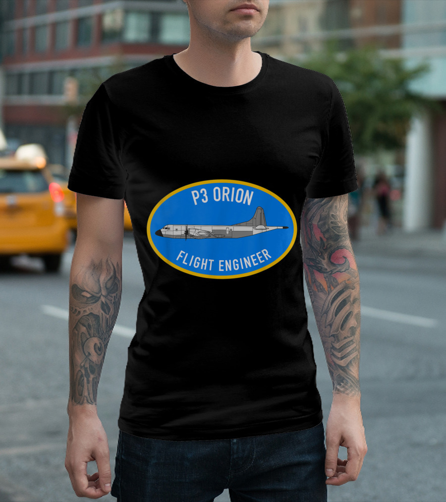 P3 Orion Flight Engineer US Navy Aircraft Emblem T-Shirt
