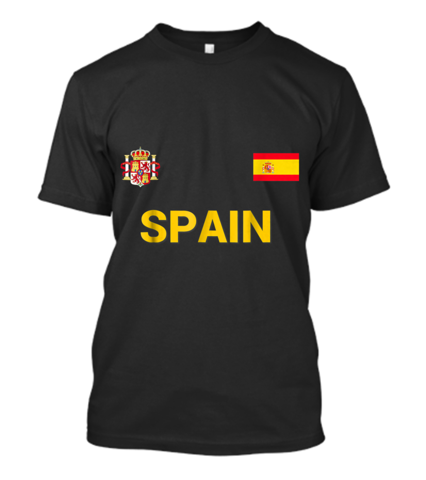 Spain Espana Flag Soccer Jersey Crest Iconic National Symbols T-Shirt