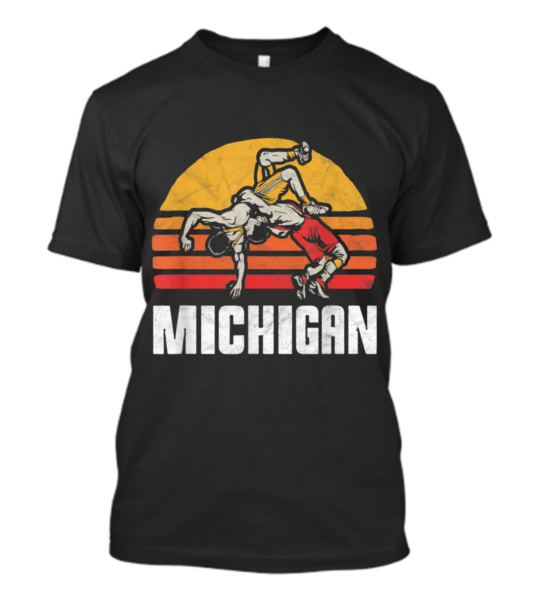 Michigan Vintage Wrestling Sunset T-Shirt