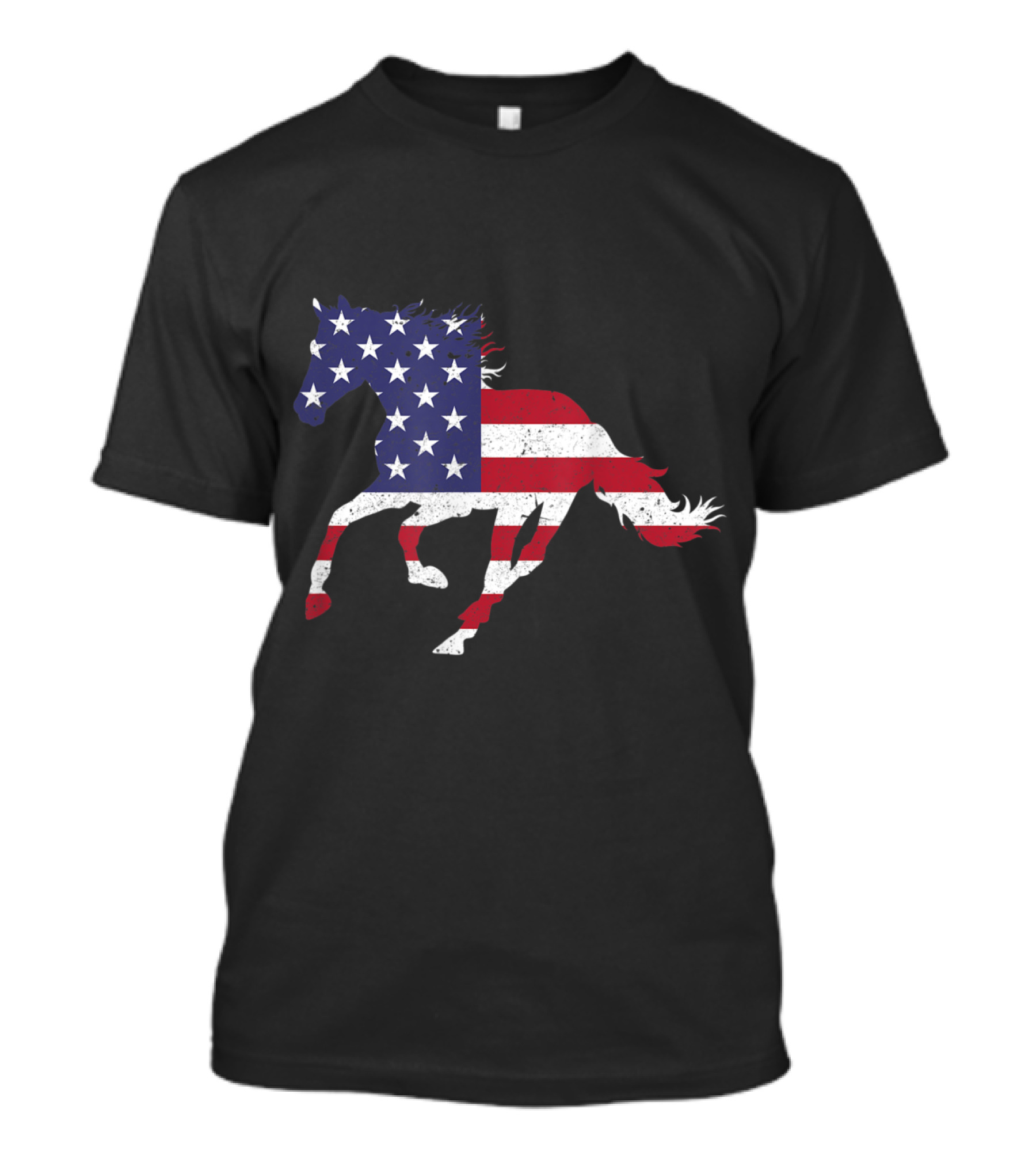 Patriotic Horse 4th Of July American Flag T-Shirt