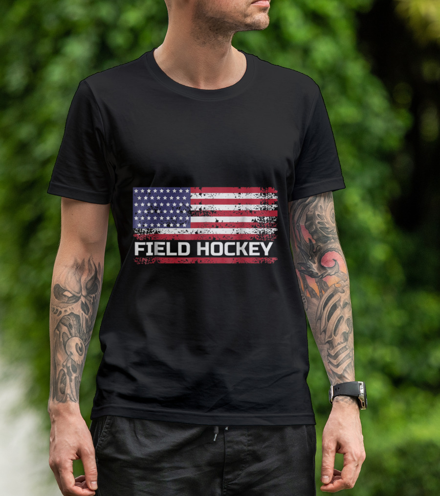USA Field Hockey American Flag T-Shirt