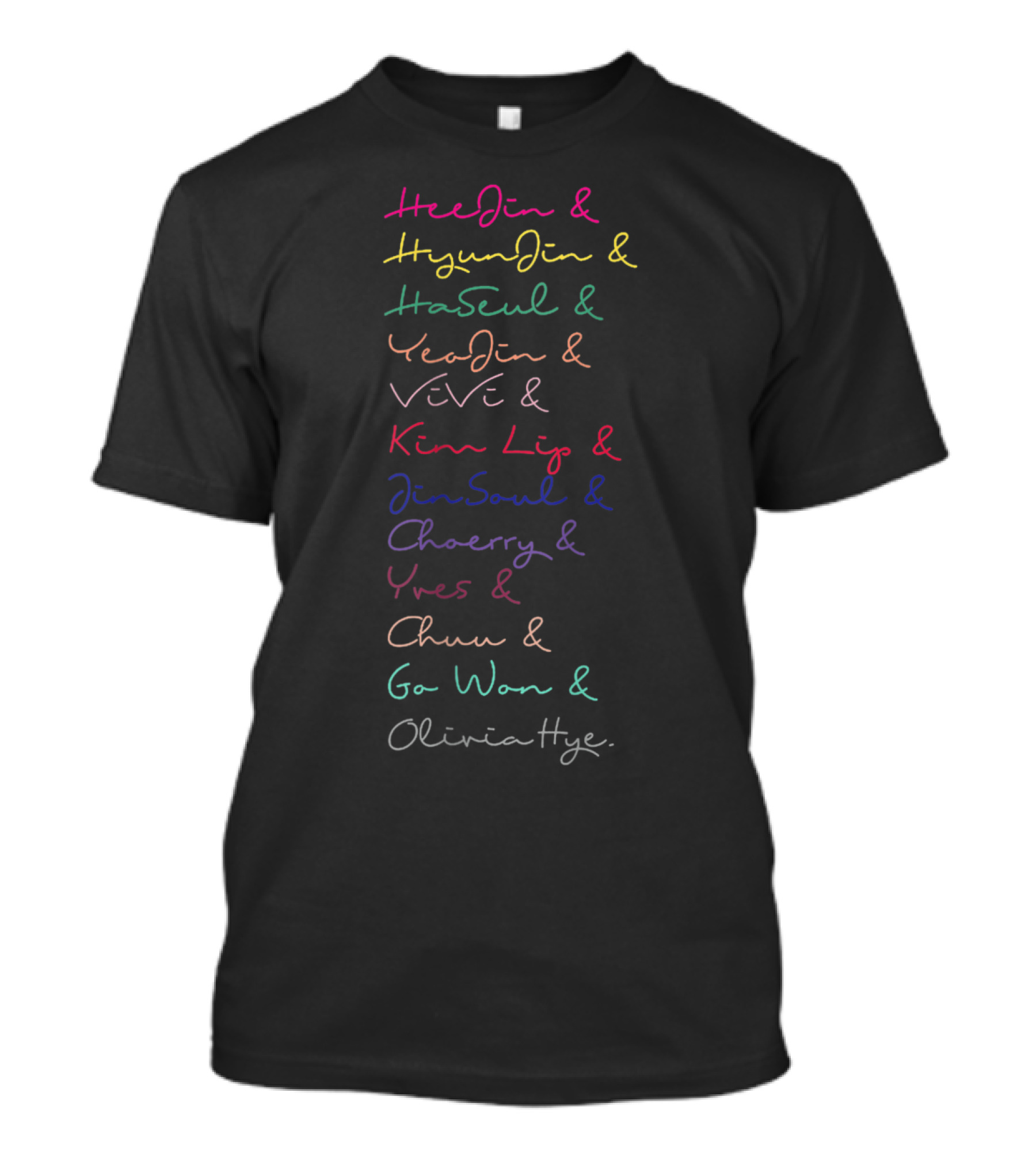 HeeJin HyunJin HaSeul YeoJin ViVi Kim Lip JinSoul Choerry Yves Chuu Go Won Olivia Hye NCT KPOP T-Shirt