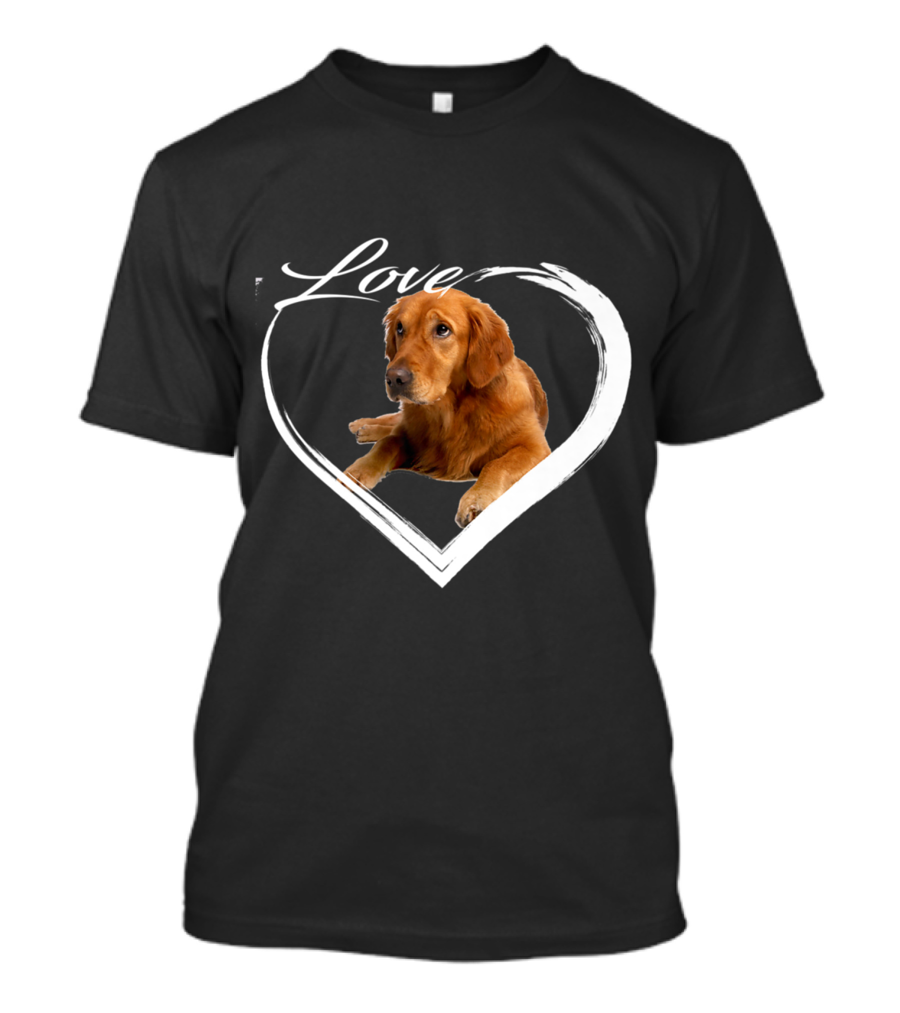 Love Golden Retriever Heart Companion T-Shirt
