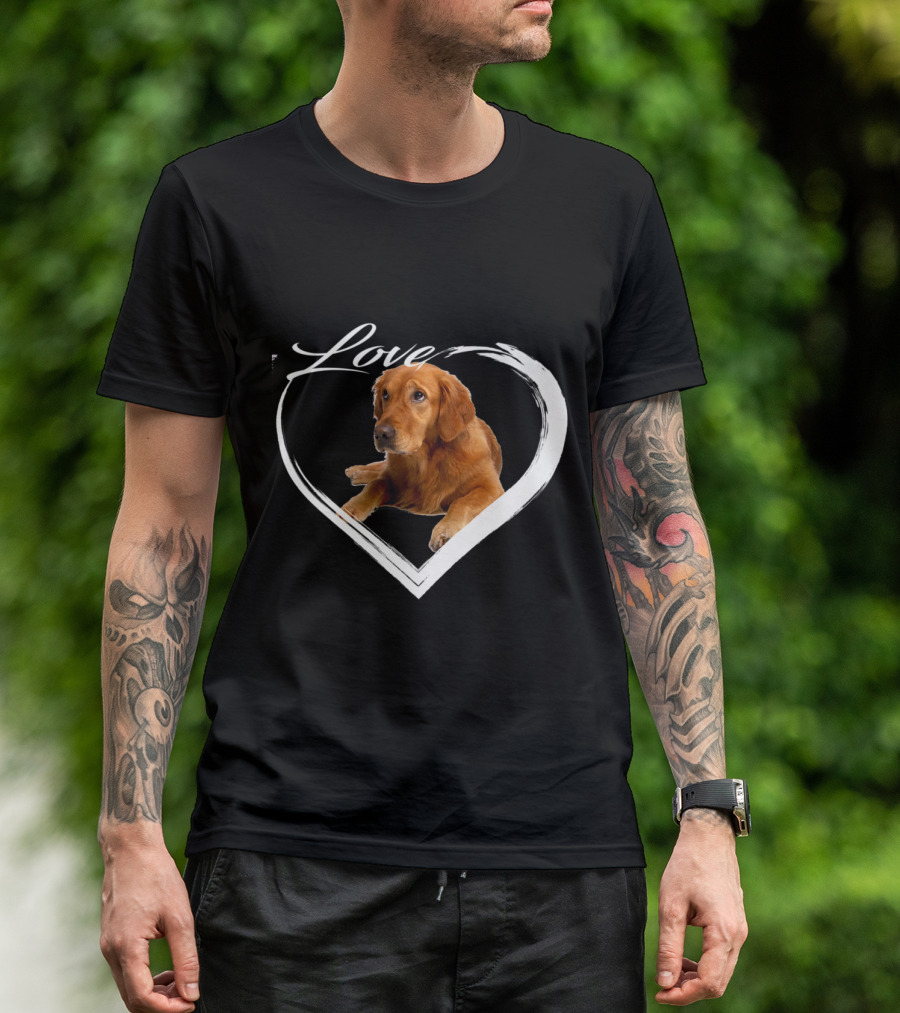 Love Golden Retriever Heart Companion T-Shirt