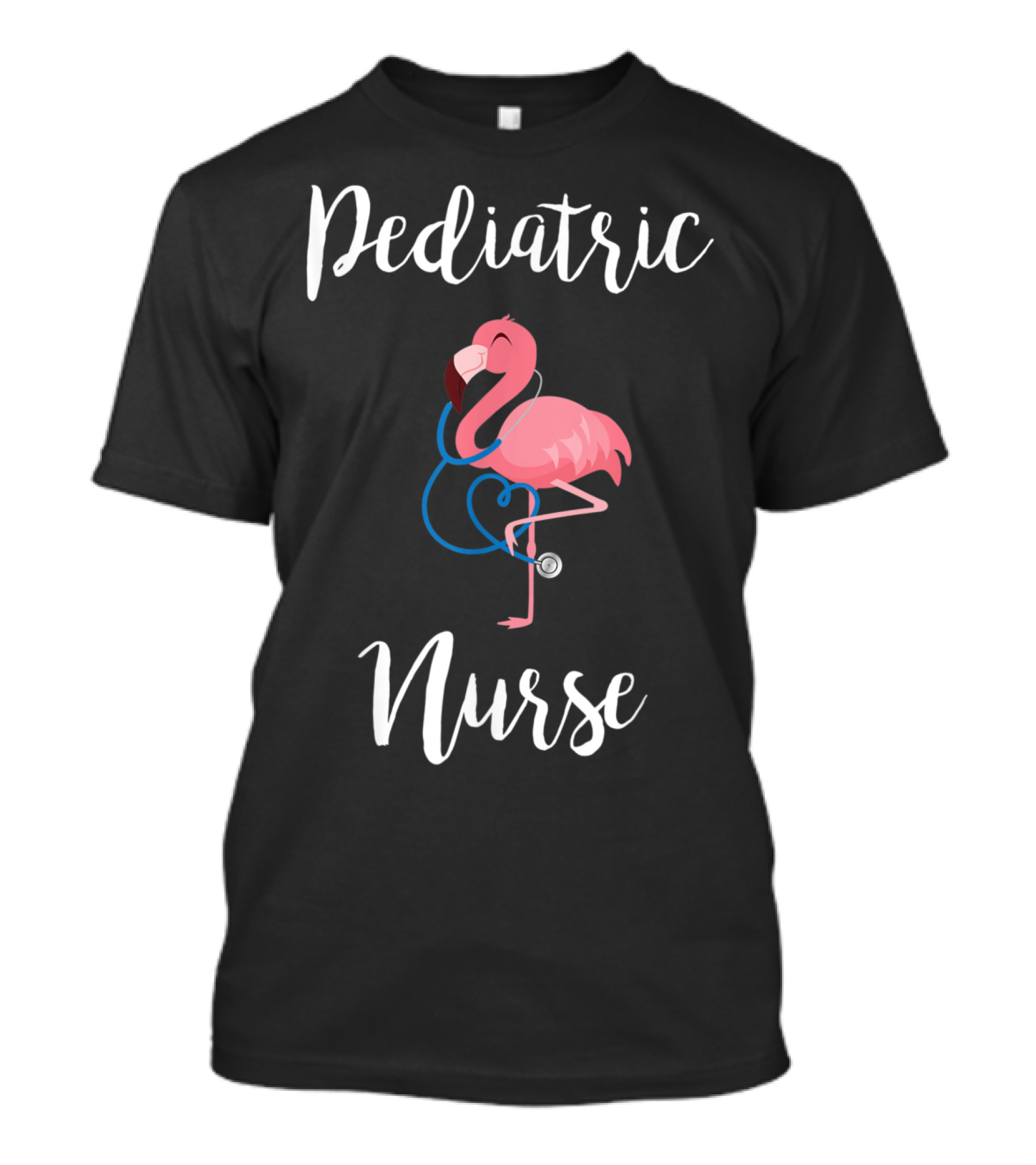 Pediatric Nurse Flamingo With Stethoscope T-Shirt