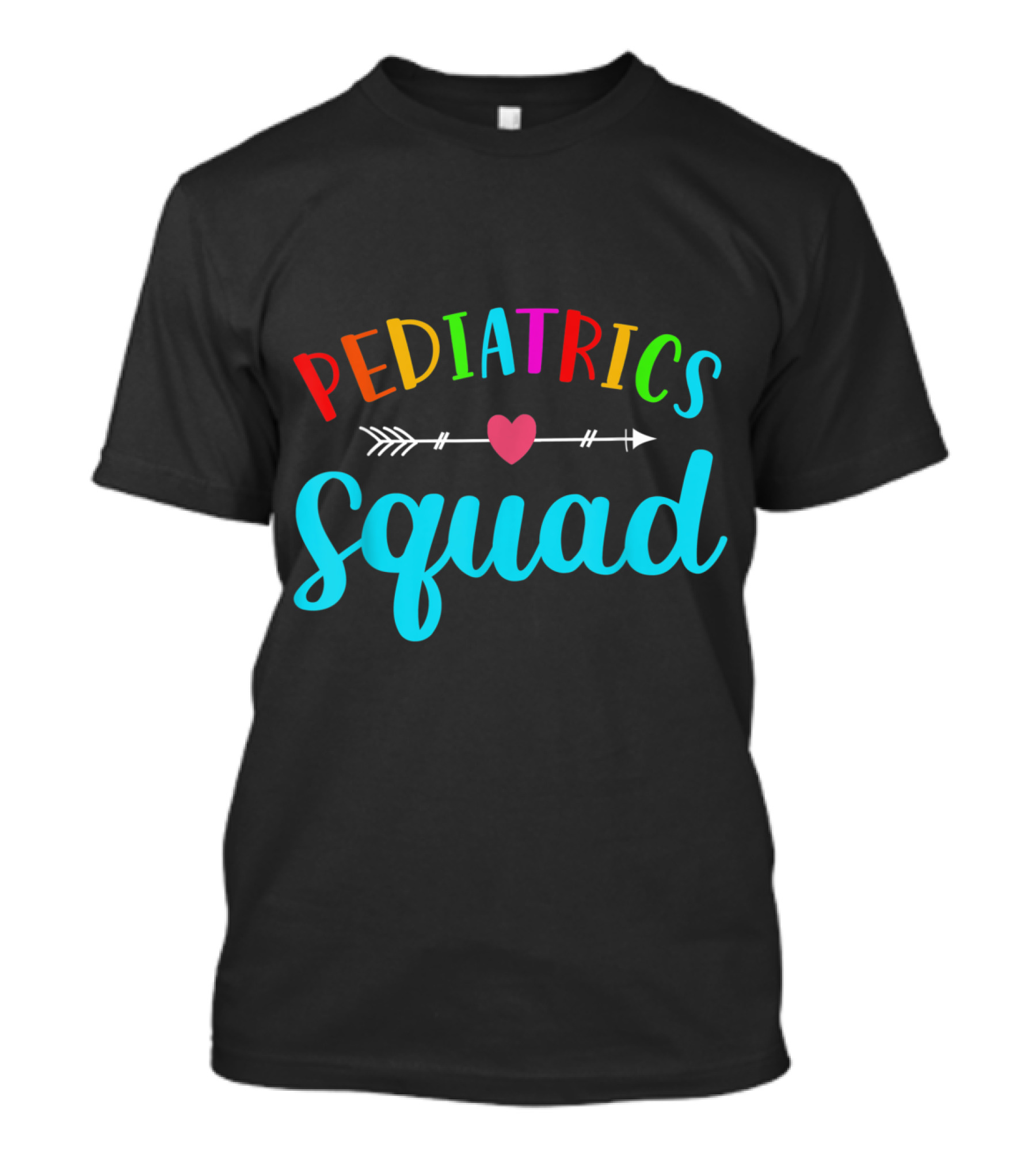 Pediatrics Squad Rainbow Heart With Arrow T-Shirt
