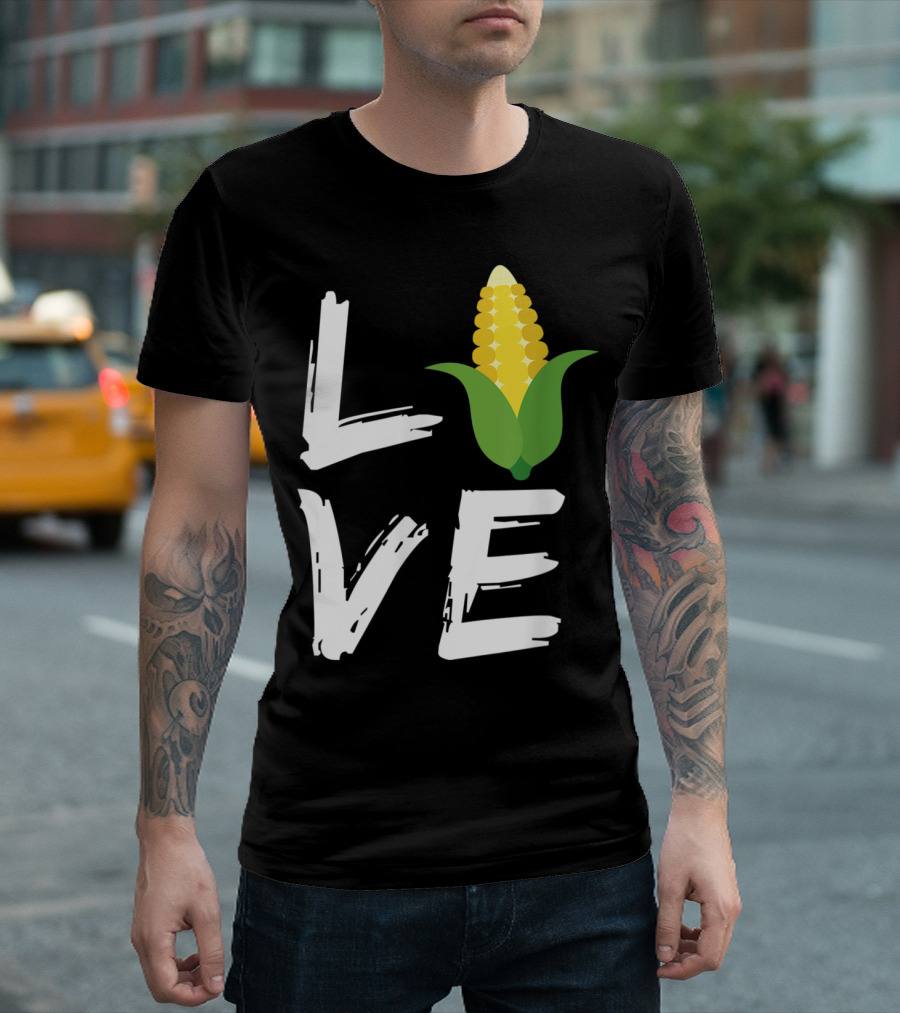 Love Vegan Vegetarian Sweet Corn Garden T-Shirt