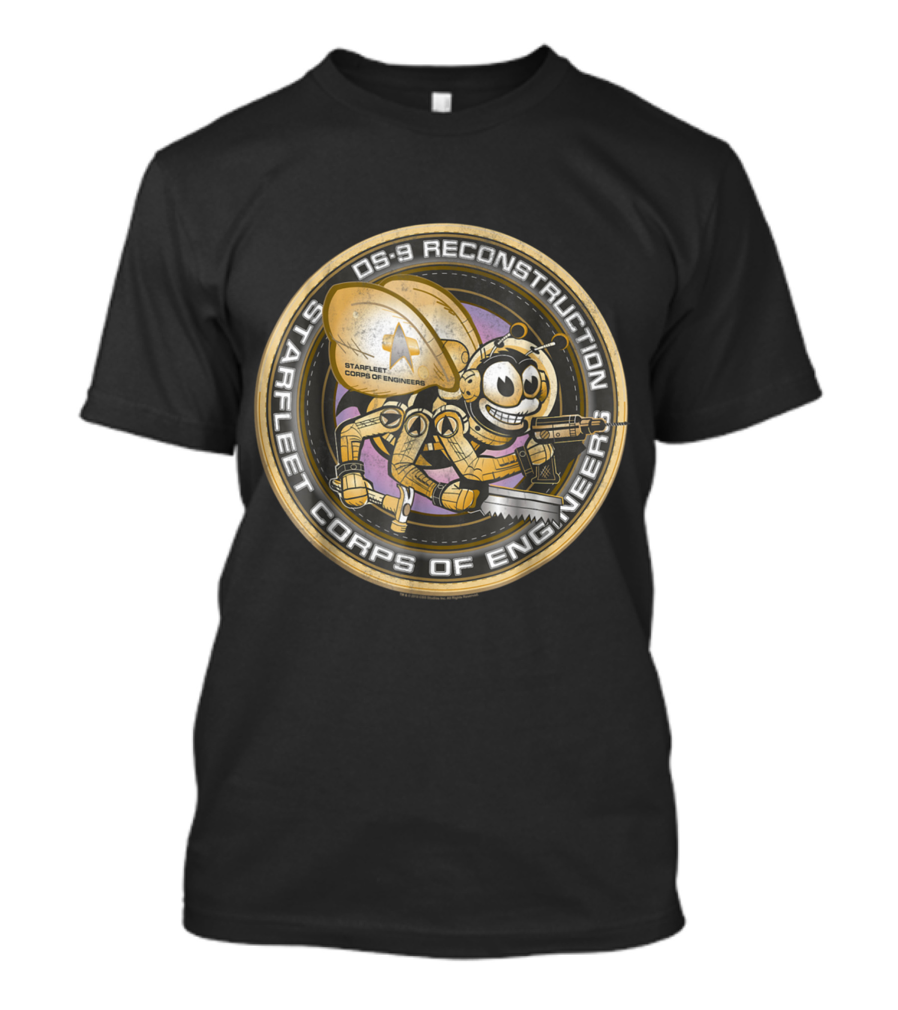 DS9 Reconstruction Starfleet Corps Of Engineers Star Trek Emblem T-Shirt