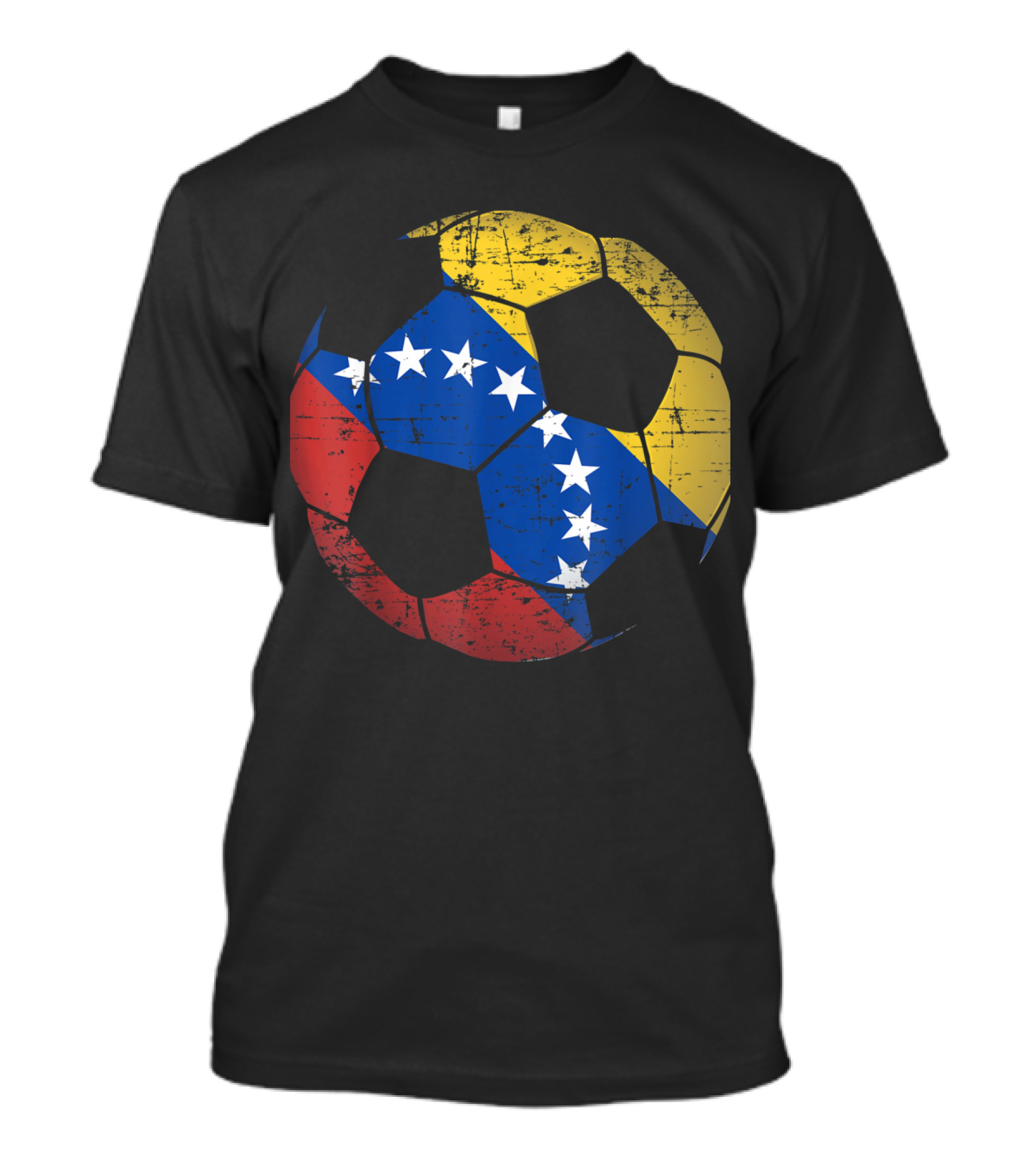 Venezuela Soccer Ball Flag Vene With Stars And Colors T-Shirt