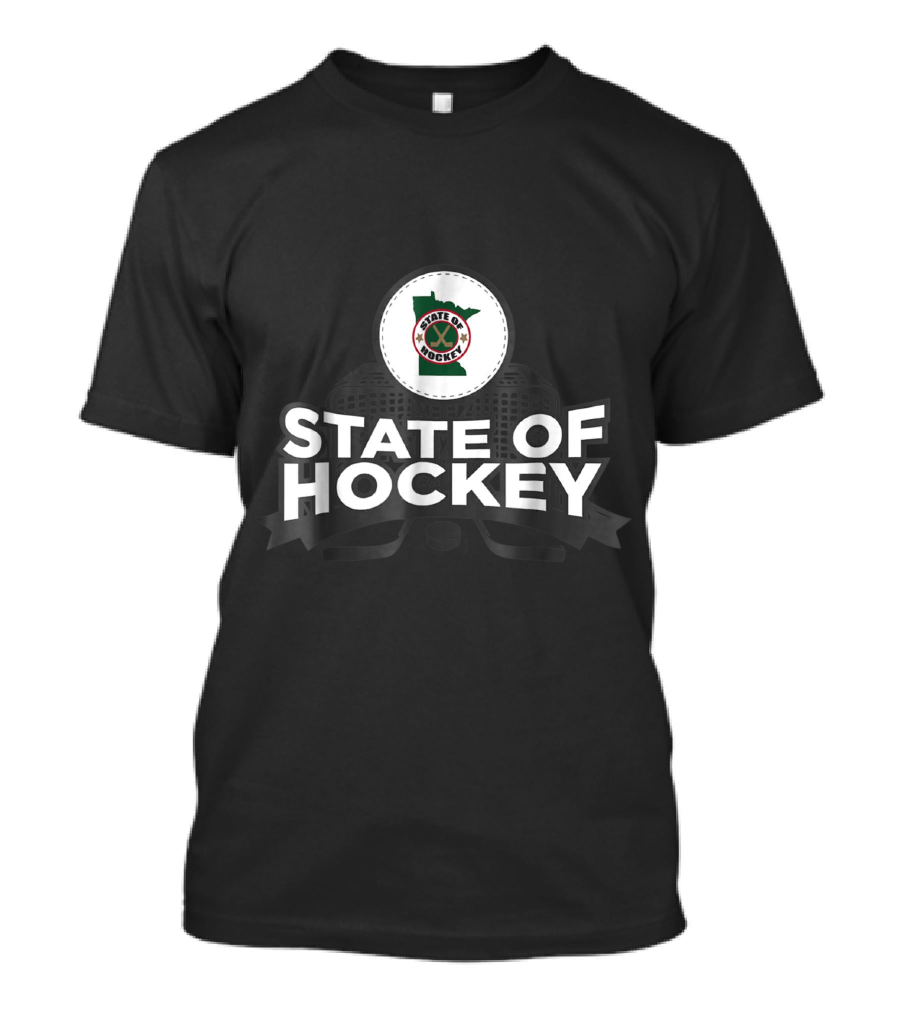 State Of Hockey Minnesota Enthusiast With Iconic Puck And Sticks T-Shirt
