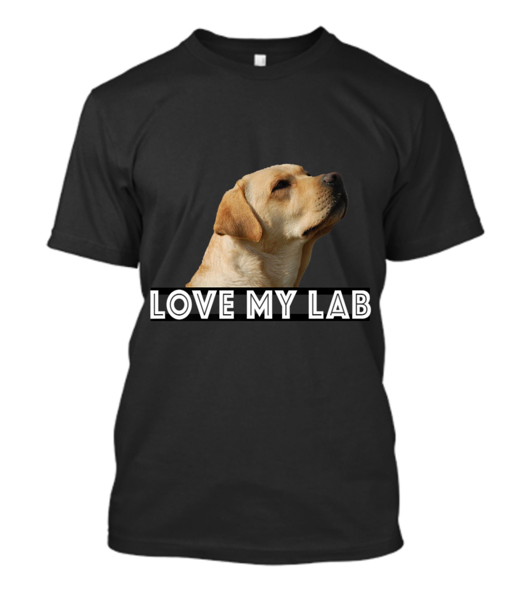 Love My Lab Yellow Labrador Dog Head Profile For Labrador Lovers T-Shirt