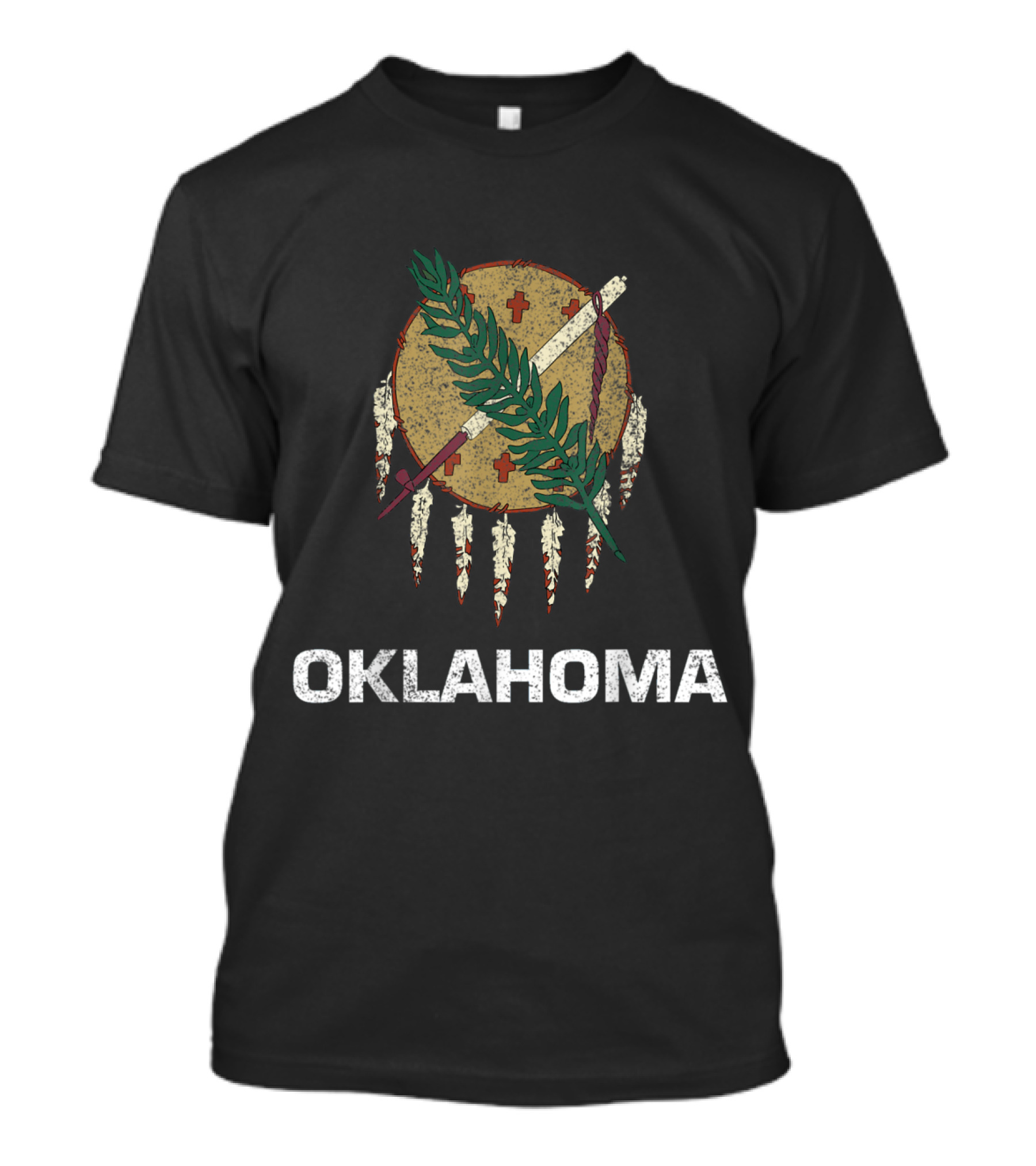 Oklahoma State Flag Design With Iconic Symbols T-Shirt