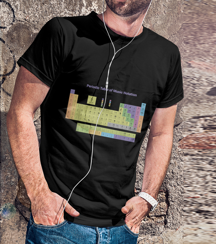Periodic Table Of Music Notation With Clefs And Rhythmic Symbols T-Shirt