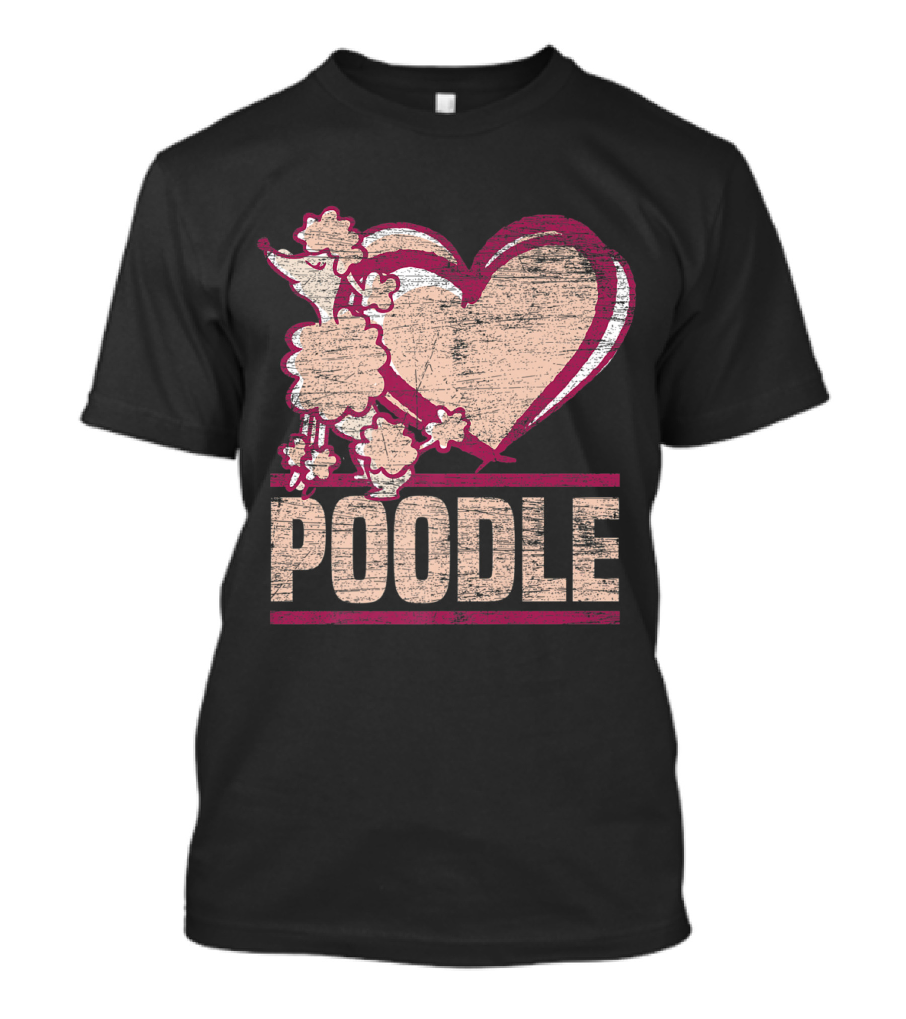 Poodle Love Heart Dog Breed Owner T-Shirt