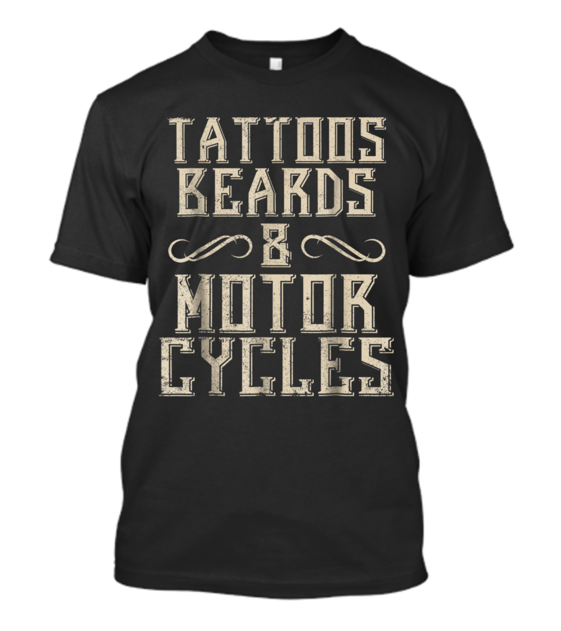 Tattoos Beards And Motorcycles Retro T-Shirt