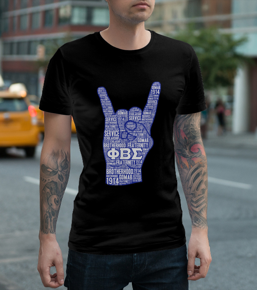 Phi Beta Sigma Fraternity Hand Gesture Brotherhood Scholarship Service GOMAB 1914 T-Shirt