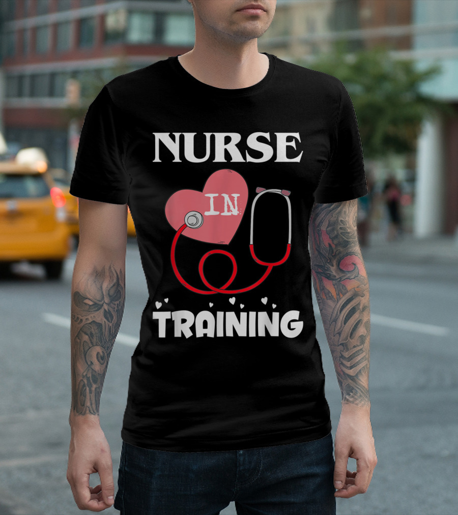 Nurse in Training Heart with Stethoscope T-Shirt