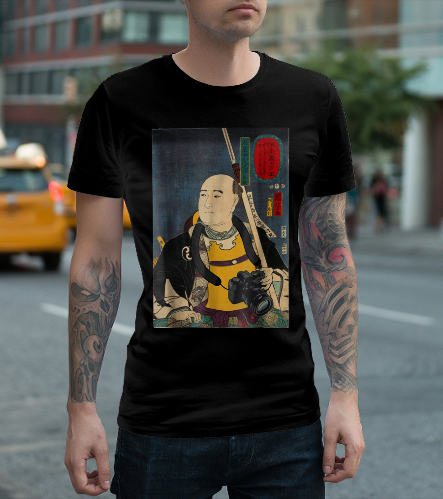 Photographer Samurai Fusion With Camera Humor T-Shirt