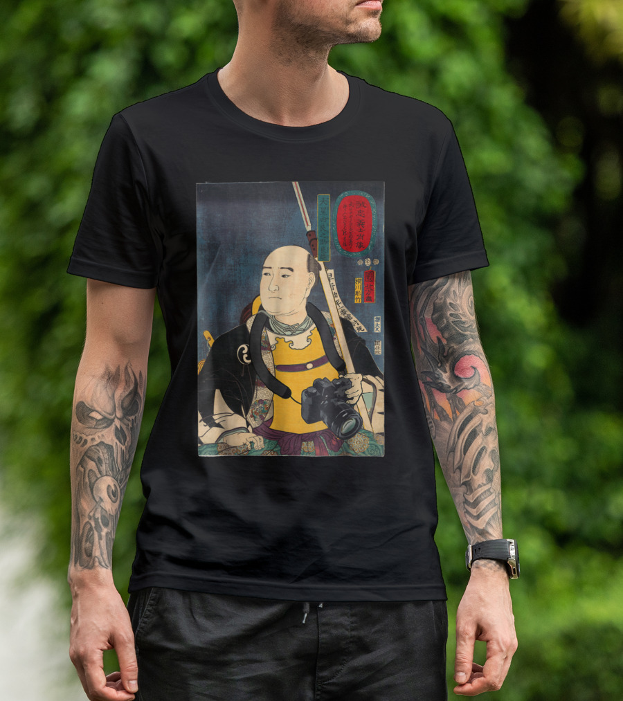 Photographer Samurai Fusion With Camera Humor T-Shirt
