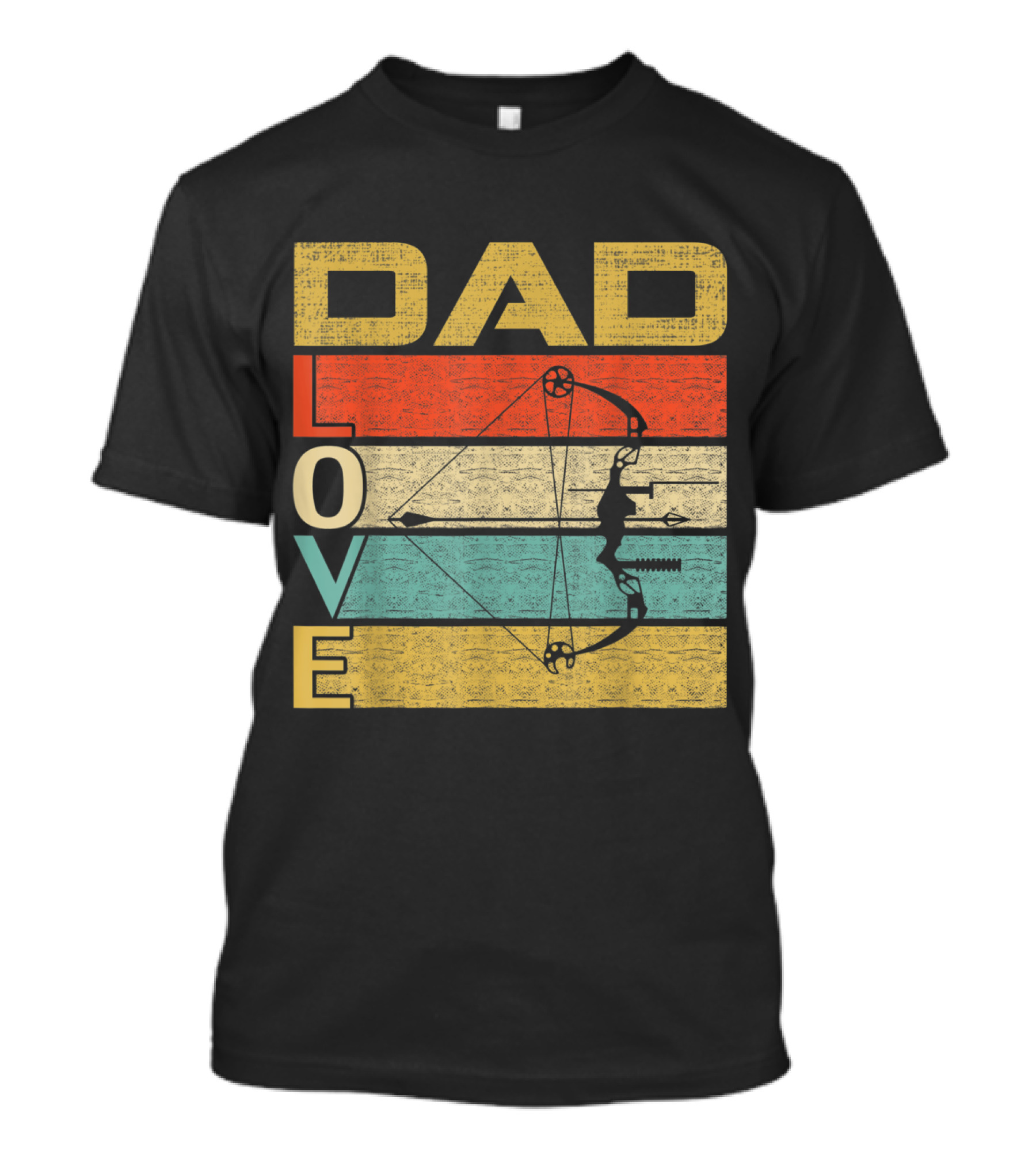 Dad Love Retro Vintage Archery Bow Arrow T-Shirt