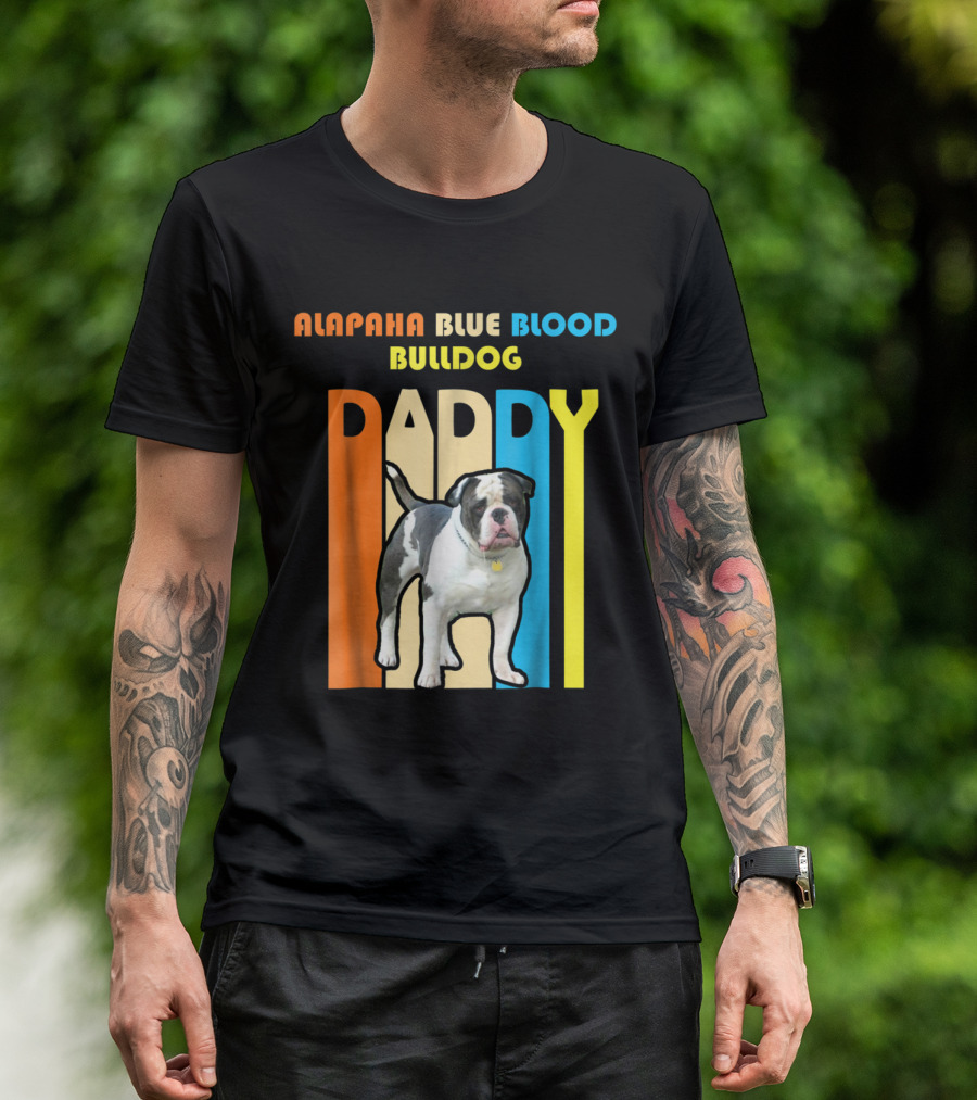Retro Vintage Alapaha Blue Blood Bulldog Daddy T-Shirt