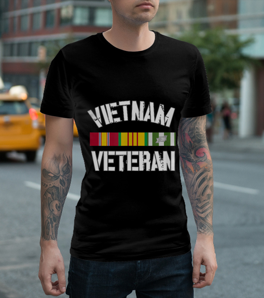 Vietnam Veteran Pride Service Military Ribbons Recognition T-Shirt