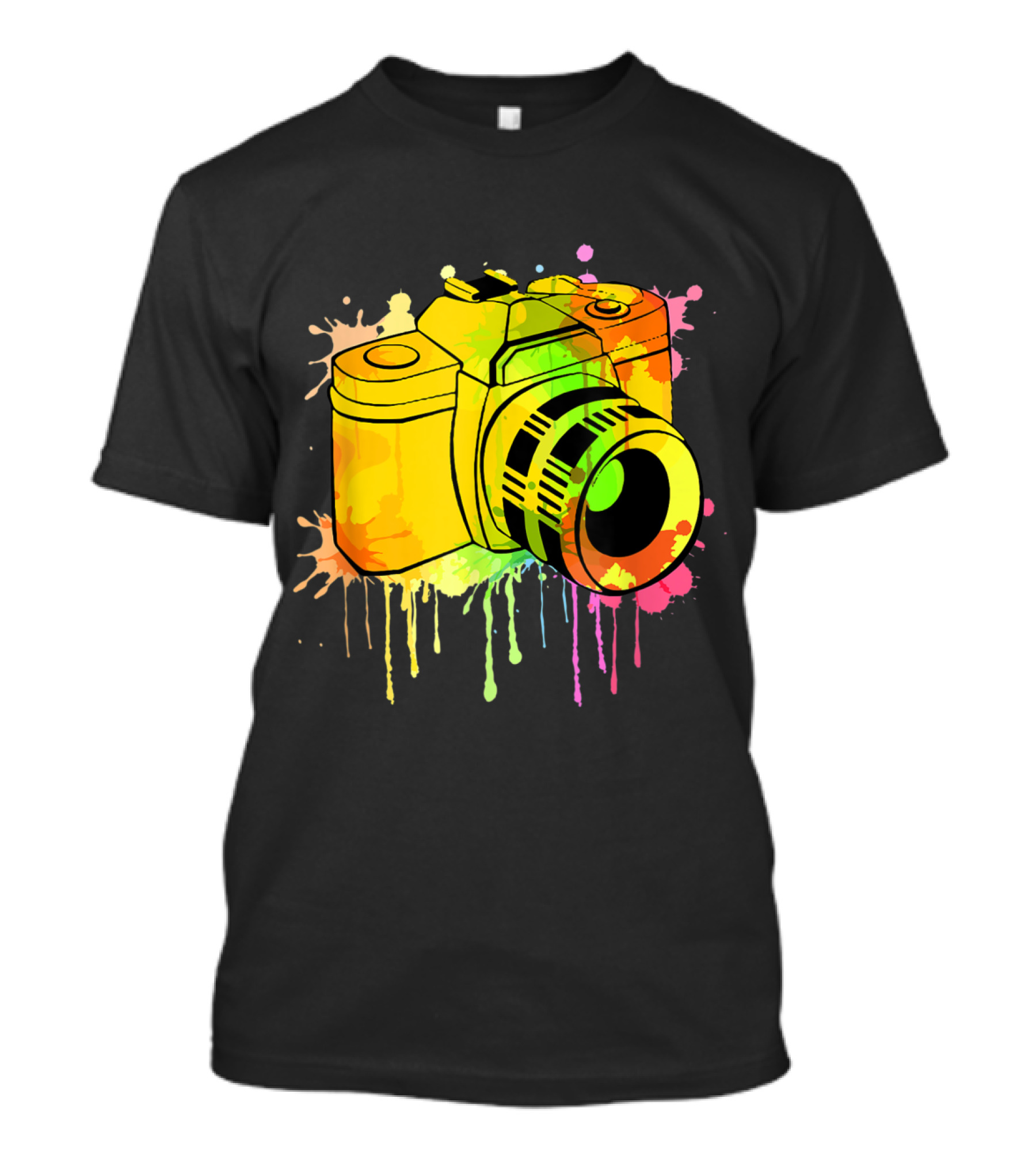 Graffiti Camera Photography Love Splatter Art Vibrant T-Shirt