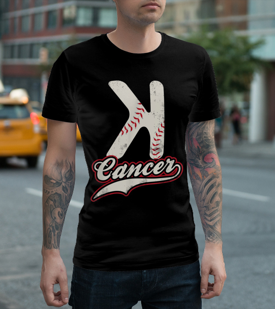 Cancer Awareness Baseball Strike K T-Shirt