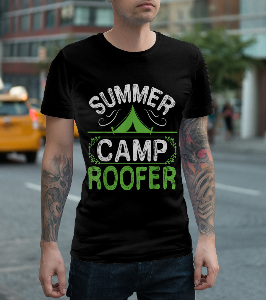 Summer Camp Roofer Tent Happy Camper Summer T-Shirt
