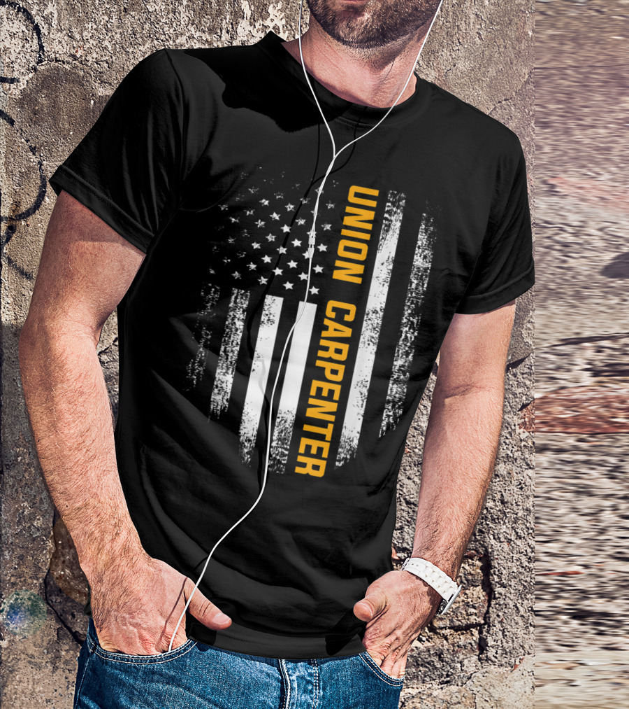 American USA Flag Union Carpenter T-Shirt