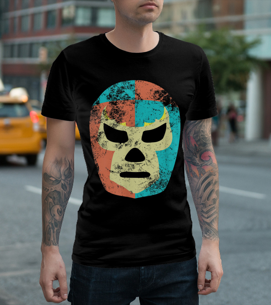 Retro Vintage Mexican Lucha Libre Wrestling Mask T-Shirt