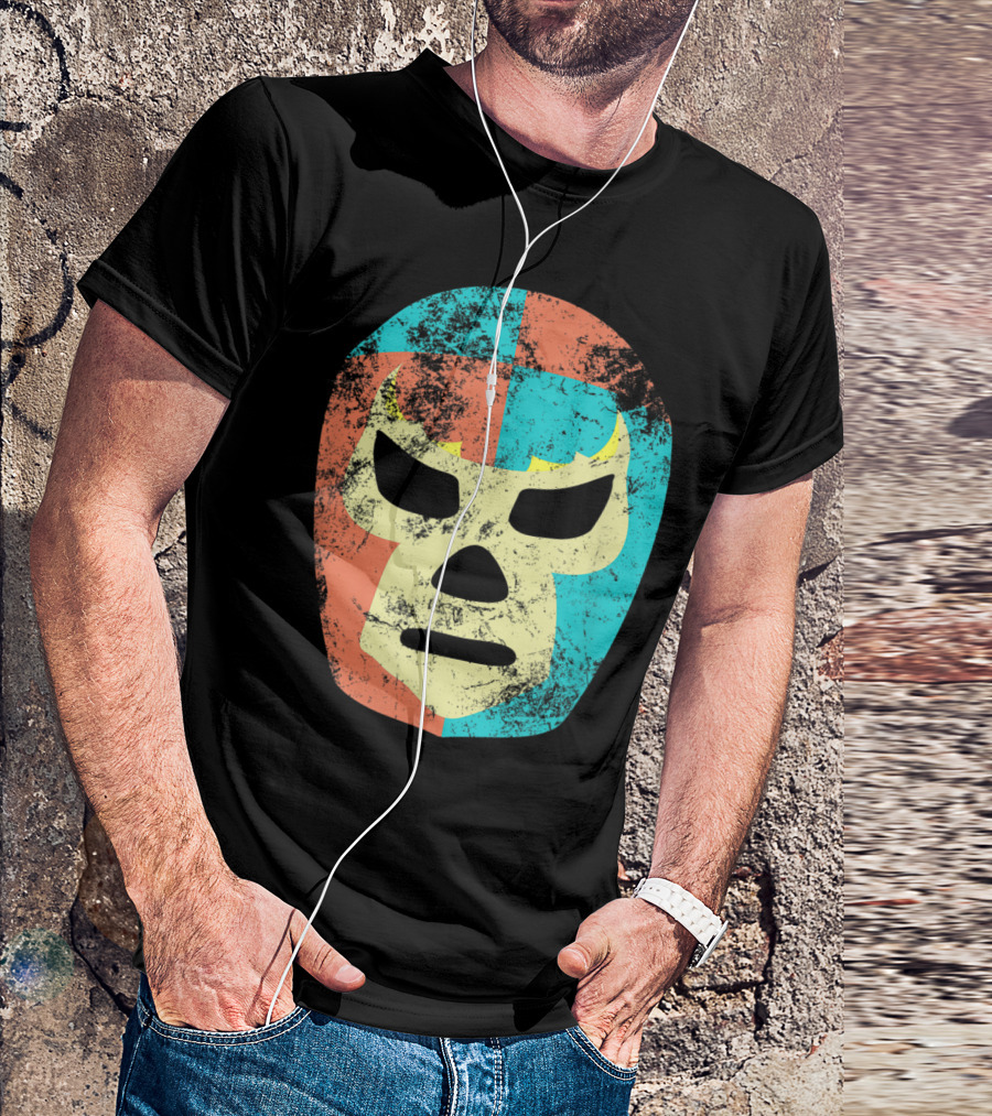 Retro Vintage Mexican Lucha Libre Wrestling Mask T-Shirt