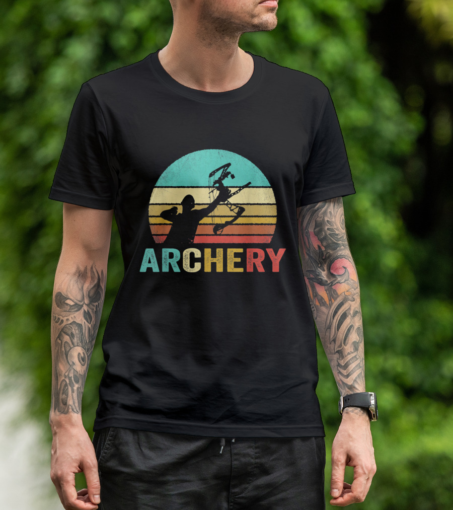Vintage Archery Bow Sunset T-Shirt