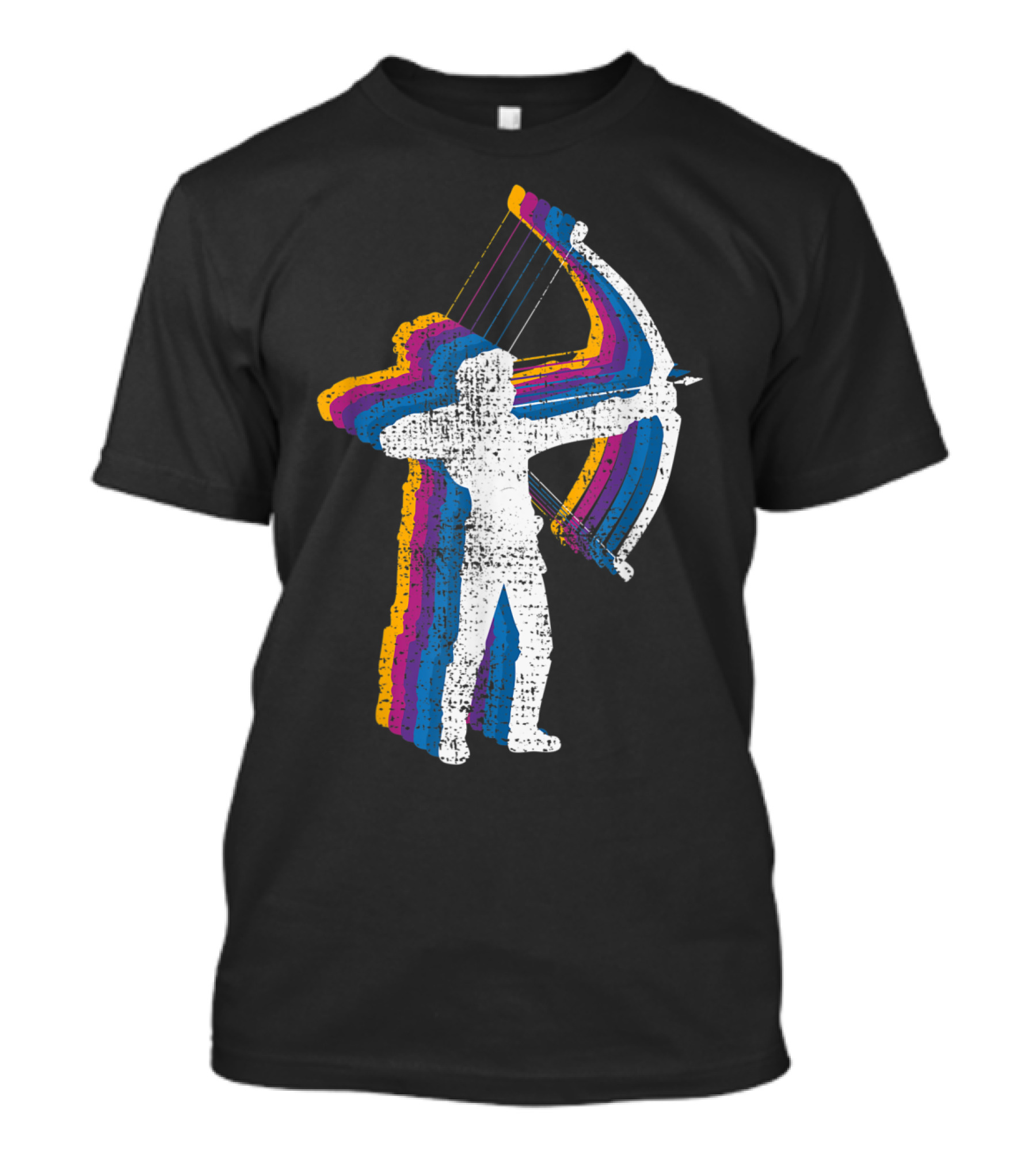 Retro Archery Silhouette Bow Hunting T-Shirt