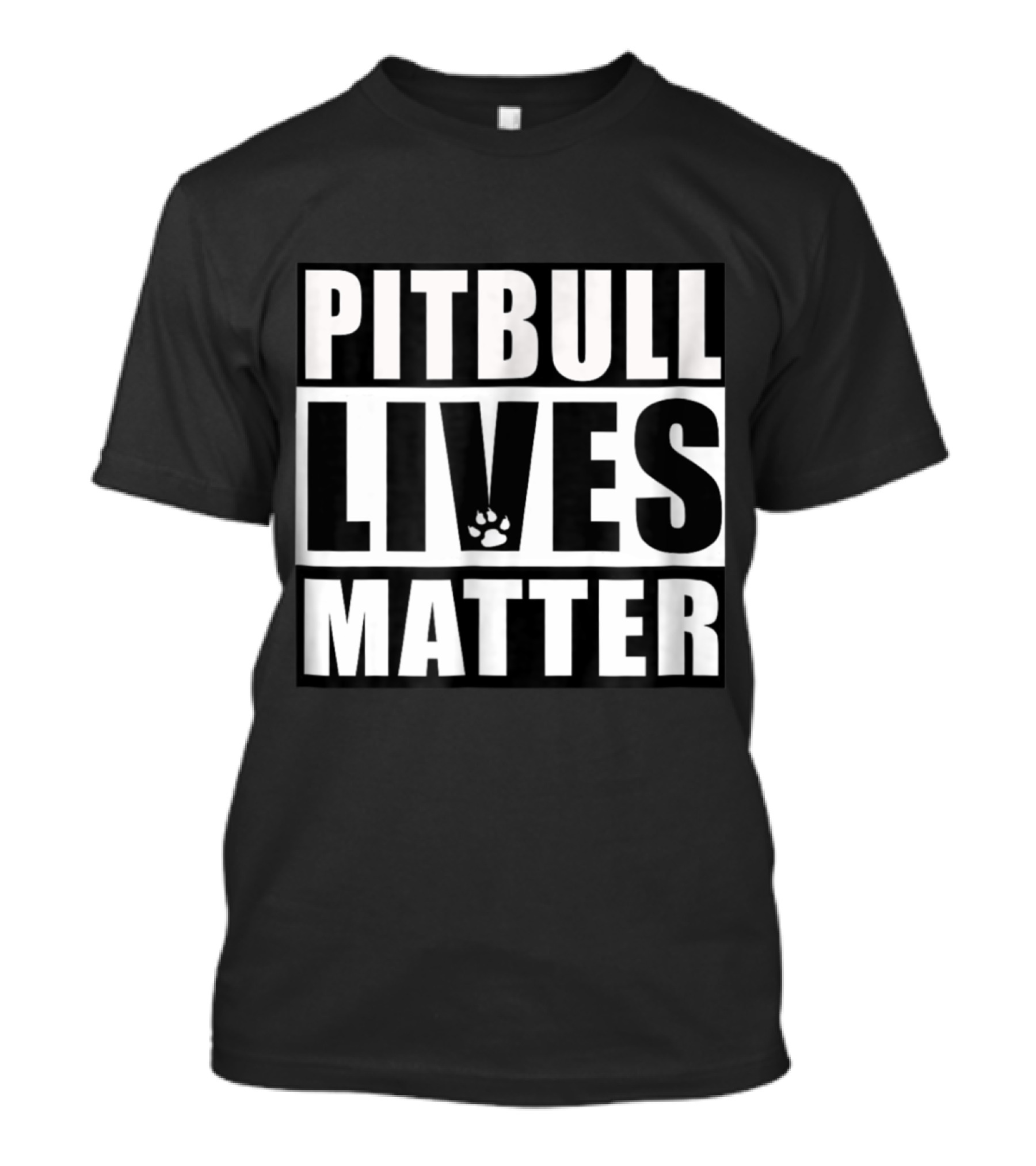 Pitbull Lives Matter Paw Print Equality T-Shirt