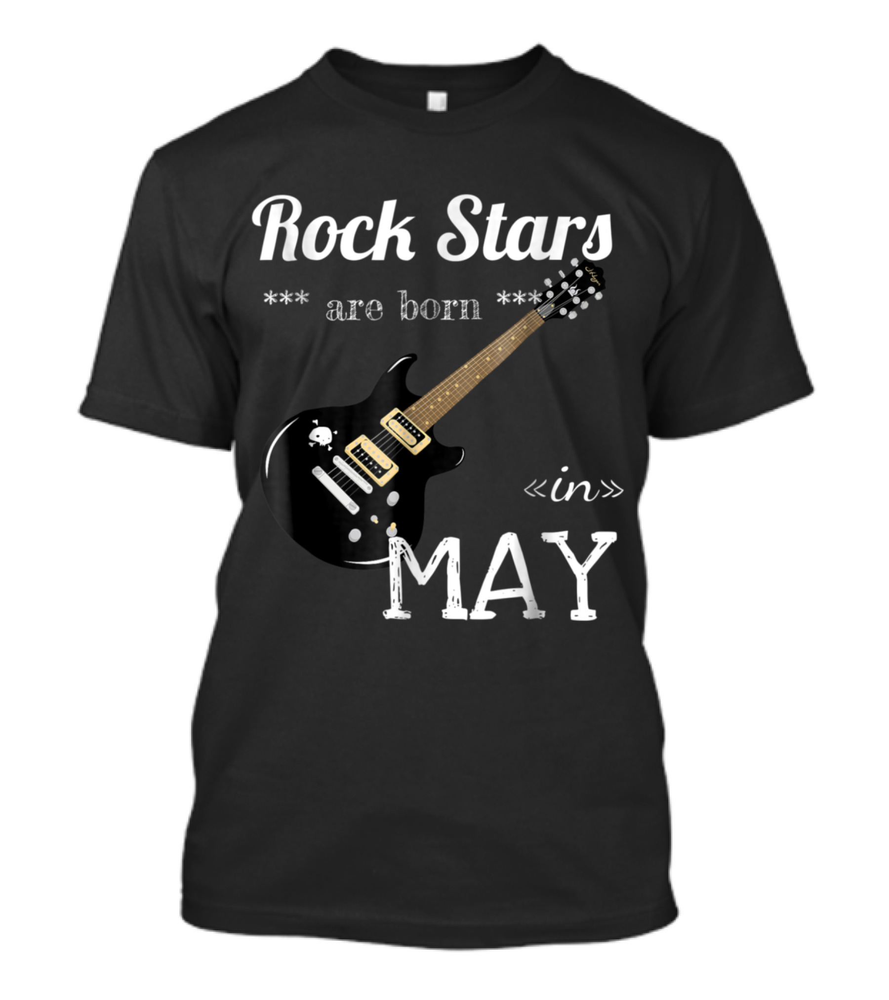 Rock Stars Are Born In May With Electric Guitar T-Shirt