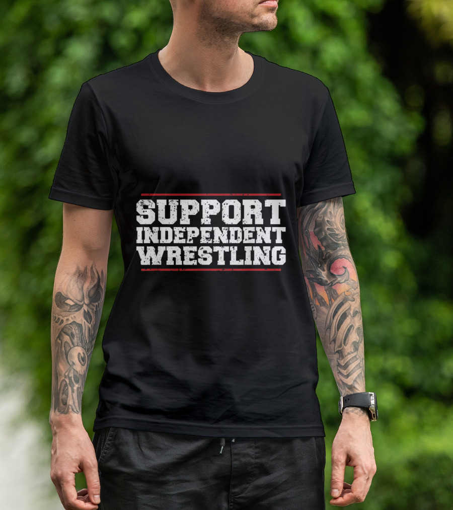 Support Independent Wrestling Bold Graffiti T-Shirt