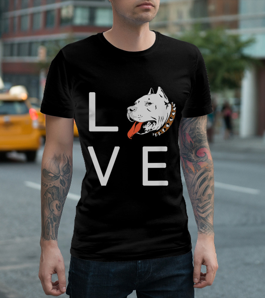 Love Pitbull Bully Lover Max Heart Dog T-Shirt