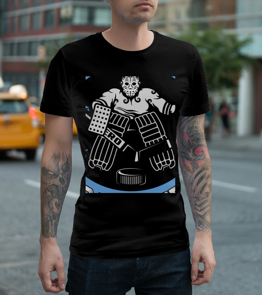Hockey Goalie Mask Hero Saves the Day in T-Shirt