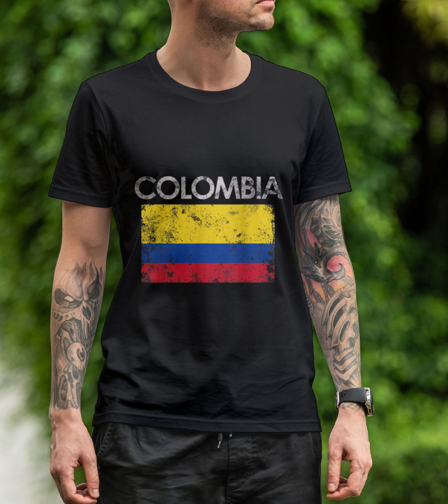 Colombia Vintage Flag T-Shirt