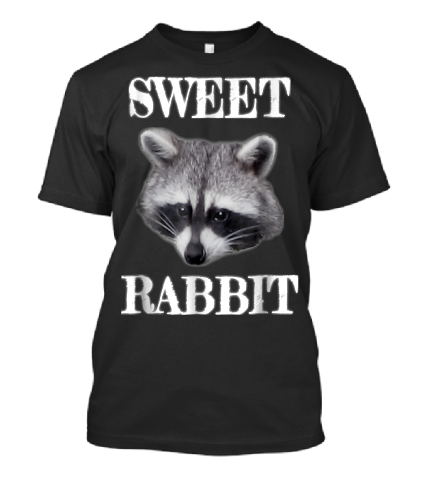 Sweet Rabbit Raccoon Head T-Shirt
