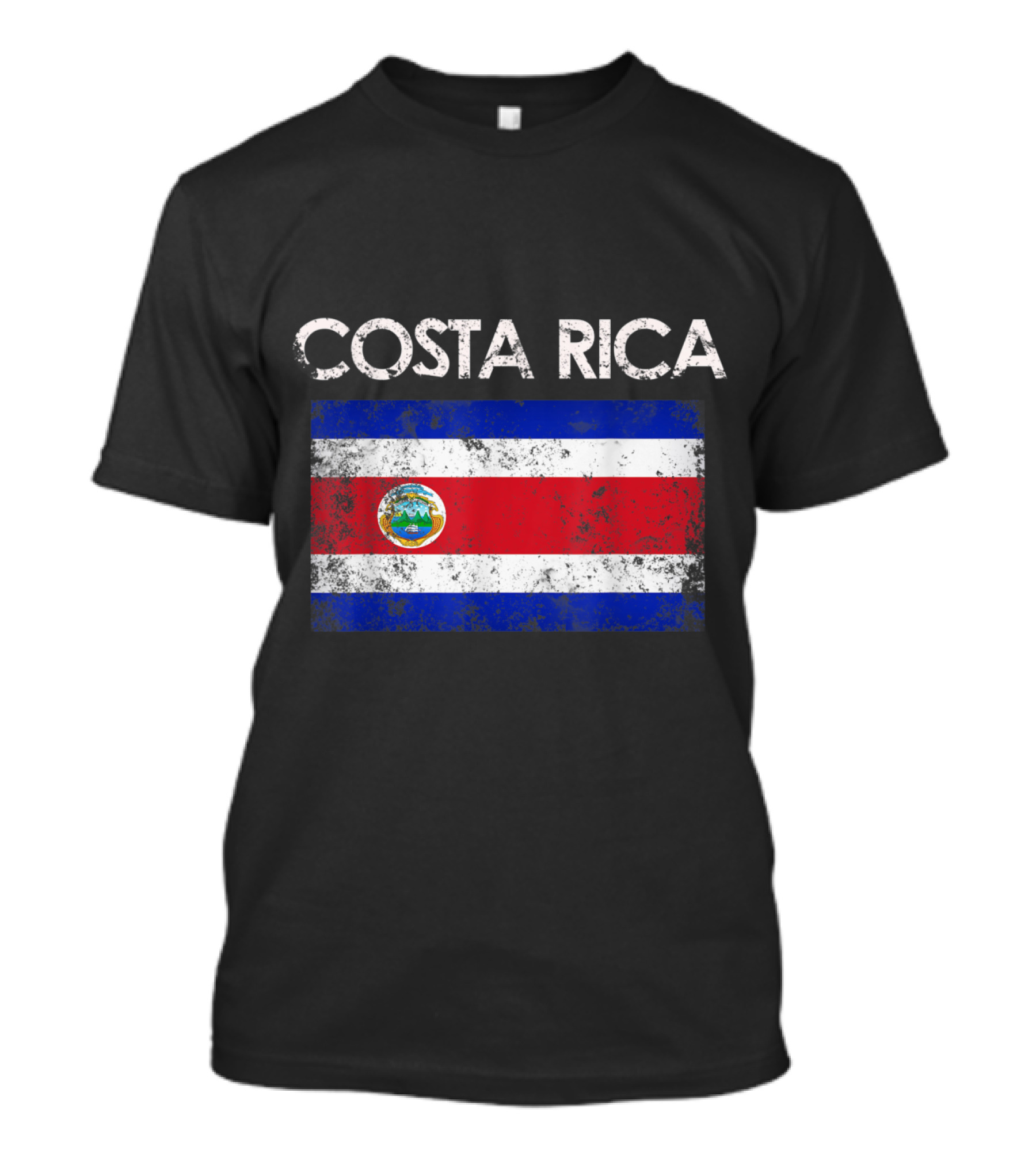 Costa Rica Heritage Distressed Flag T-Shirt
